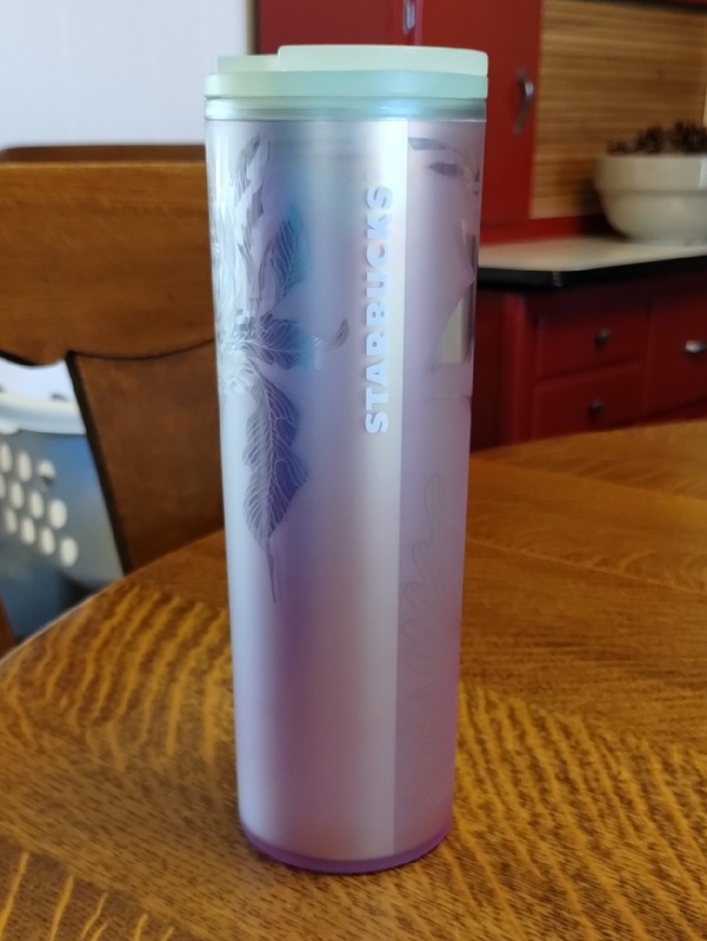 Starbucks Iridescent Lavender Tumbler with Mint Green Lid